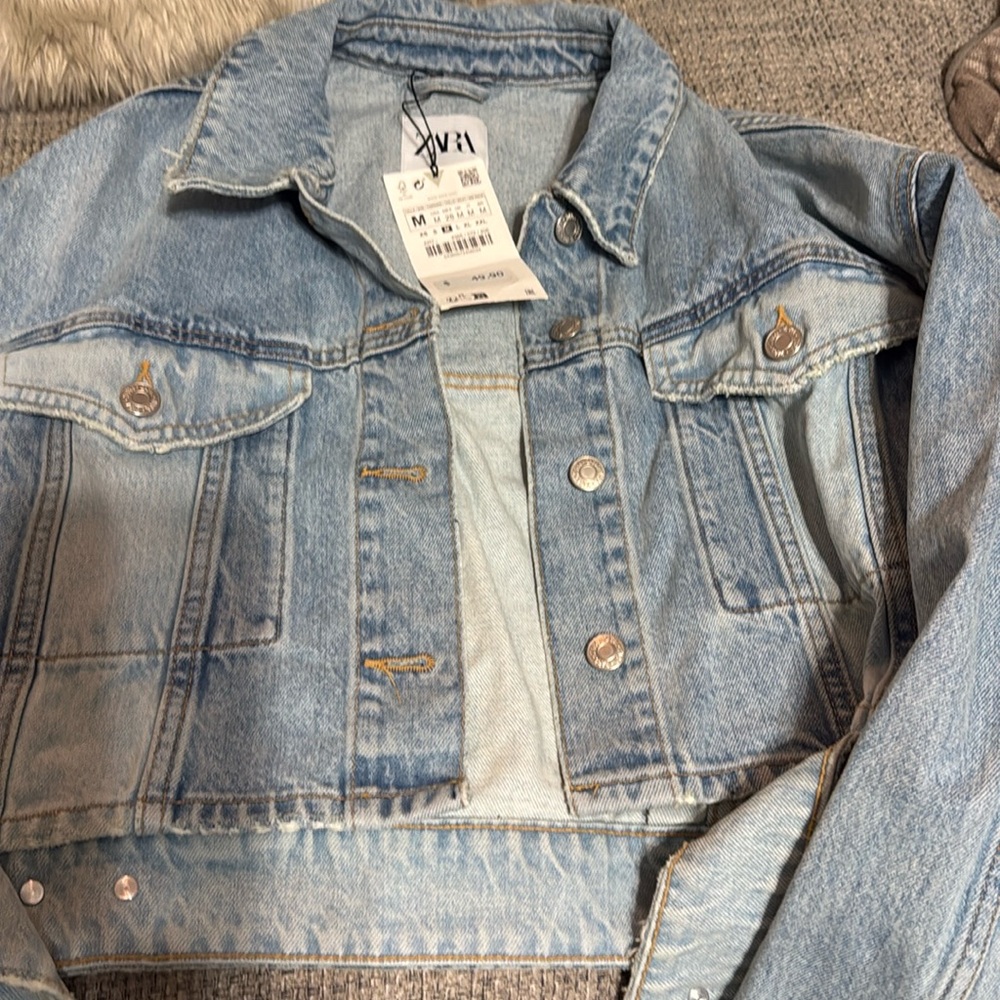 NWT Denim Crop Jacket